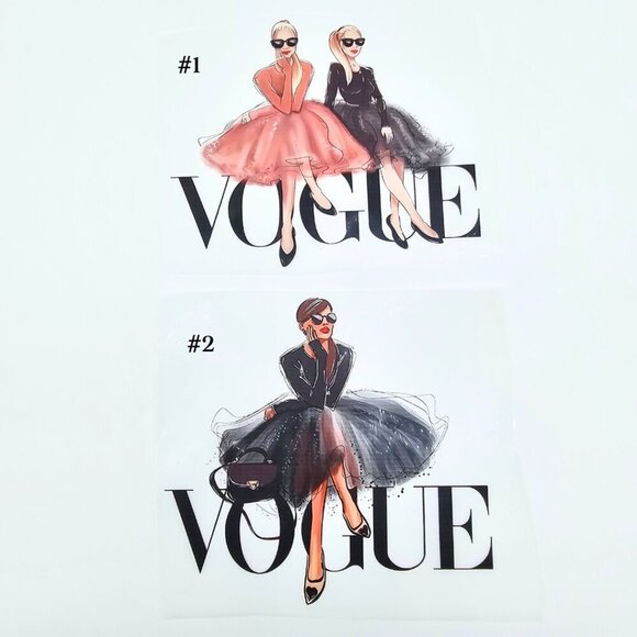 Custom Canvas Tote Bag, Large Size - Vogue Fashion Theme,  Cream Tote - Picture 2 of 16